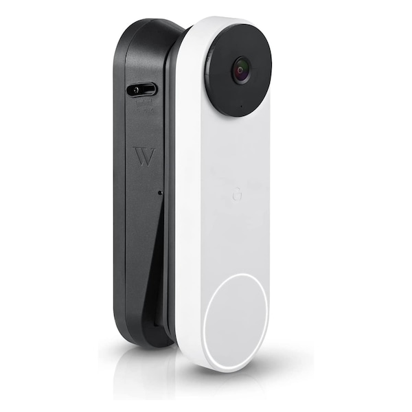Wasserstein Doorbell Vertical Adjustable Mount, for Google Nest Doorbell Battery, Made for Google Nest NestDB2VerMtBlkUSA - main